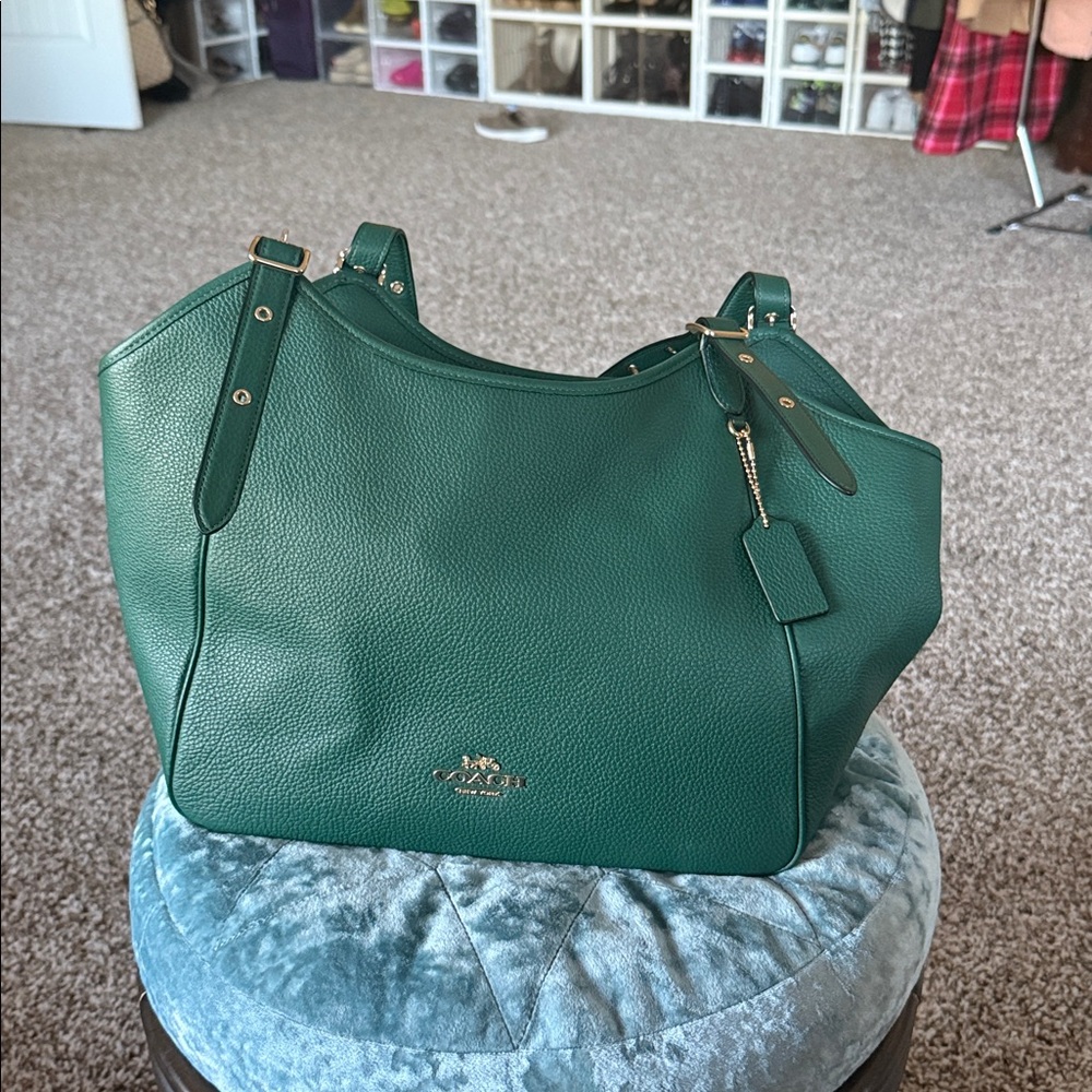Coach Emerald Green Leather Handbag